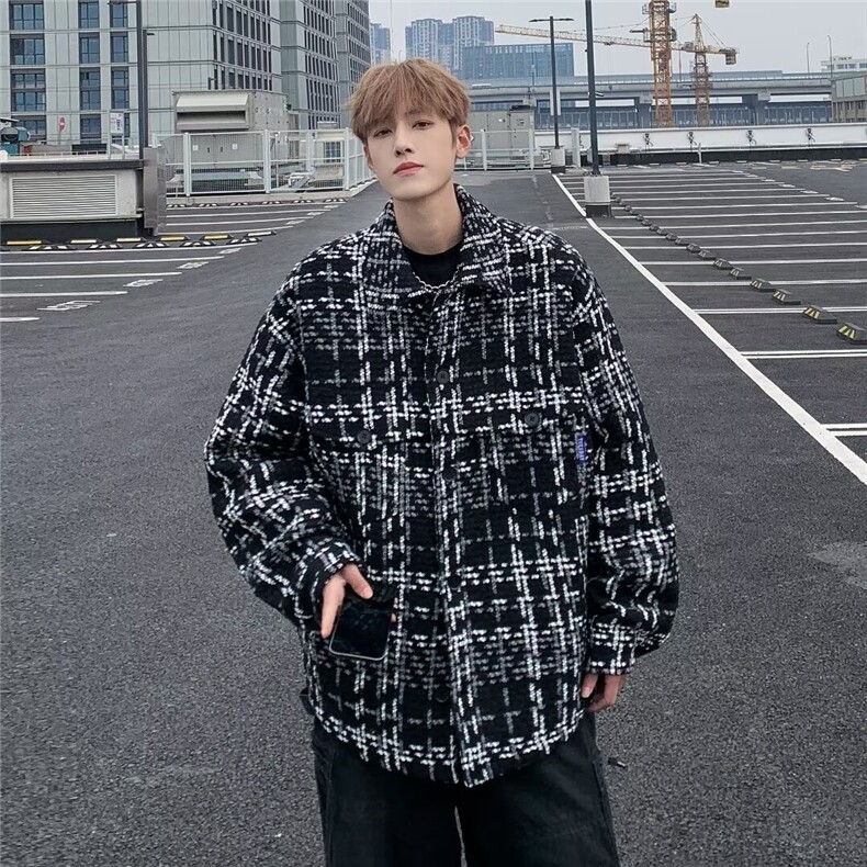 小香风夹克男士韩版潮流高街帅2024春季新款ins宽松外套W5680-P71,男装夹克,星座412-3