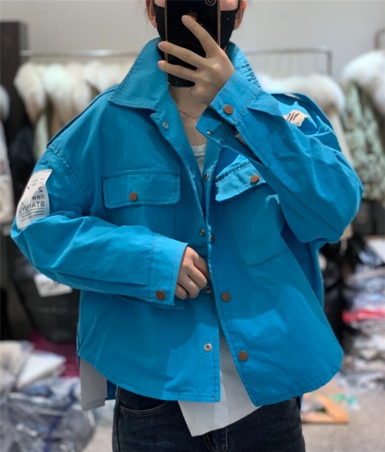 新款韩版个性减龄百搭休闲ins风外套,女装其它,L·H·X