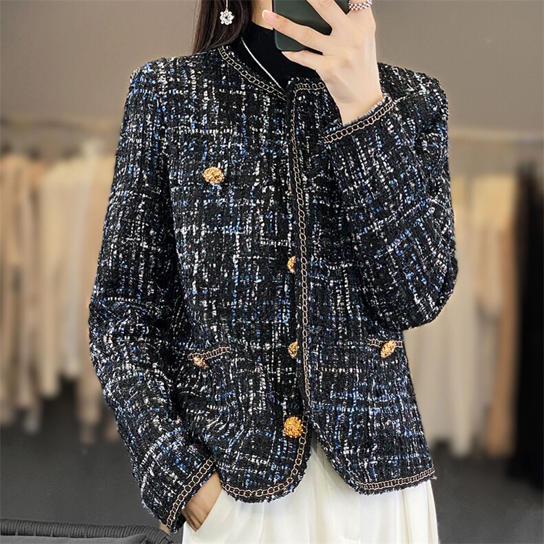 优雅气质小香风短外套显瘦百搭时尚女装高级感秋冬必备单品,女装短外套,佳绒高端店