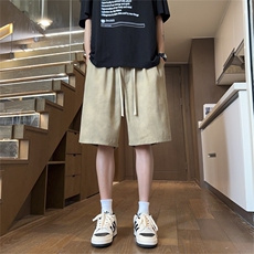 棉2025夏季宽松直筒大码脏脏裤休闲裤短裤A017K735P40，男装休闲裤，电商A017