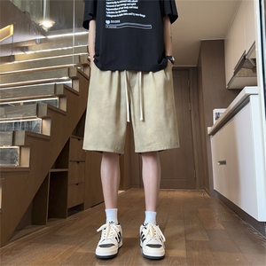 棉 2025夏季宽松直筒大码脏脏裤休闲裤短裤 A017 K735 P40图片