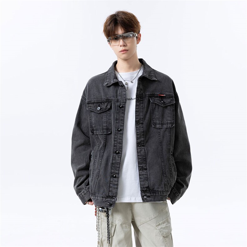 美式潮流落肩牛仔外套大码宽松男牛仔衣牛仔夹克JA6016-特价P68,男装工装外套,电商A007