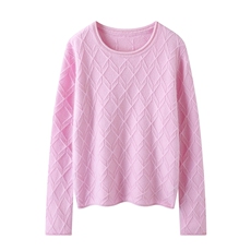 2025年秋季时尚百搭圆领休闲羊绒衫，女装羊绒衫，举月羊绒