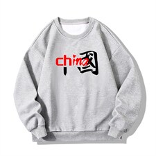 华夫格卫衣圆领卫衣男大码长袖t恤男外套HW76189-P30加绒款-P40，男装卫衣，电商A040