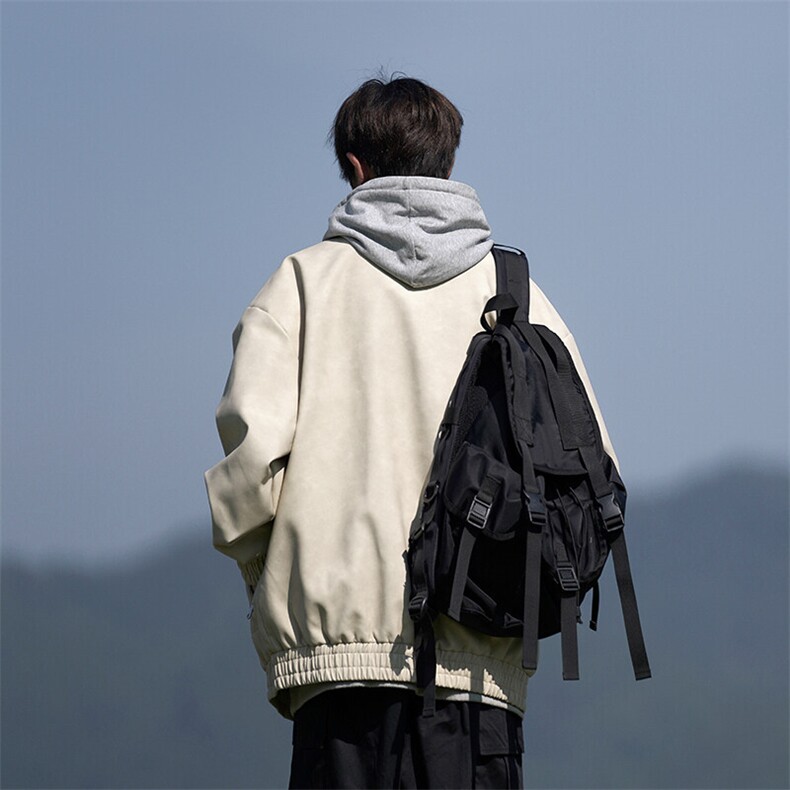 L-9XL春季新款PU皮夹克大码美式翻领休闲夹克JK6833-P7883控128,男装夹克,星座109