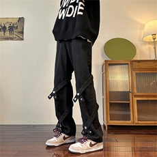 欧美高街vibe裤ins痞帅hiphop牛仔裤男高级感炸街男装N08066-P45，男装牛仔裤，星座308B-1