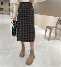 高品质格子半身裙，女装半身裙，Balance Studio