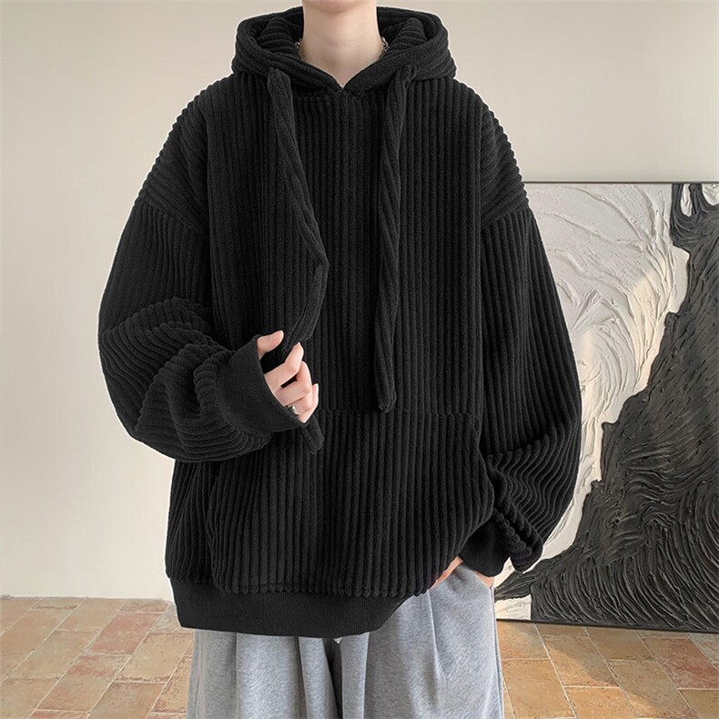 现货  WY7890-P55 加绒65 高品质灯芯绒高质量连帽加绒加厚卫衣图片
