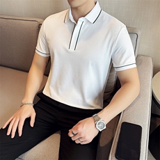 2025主推款备货高品质夏季新款短袖T恤翻领Polo衫D342-2256-P48，男装T恤，电商D342