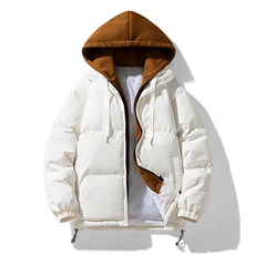 NASA联名假两件连帽冬季潮情侣连帽冬装面包服棉A068-JDM04-TP95，男装卫衣，电商A068