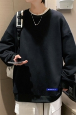 S6202-P28加绒款-P33秋季圆领卫衣男大码韩版宽松长袖外套，男装卫衣，电商A040