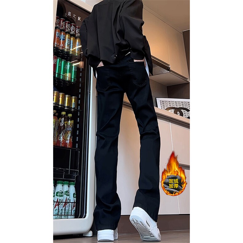 B221美式微喇弹力加厚加绒牛仔裤LK24222-特P30控59加绒P40控79,男装牛仔裤,电商B221