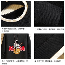 控78假两件毛衣男大码加绒针织衫男毛线衣M80289-P55加绒P70，男装针织衫/毛衣，电商A040A