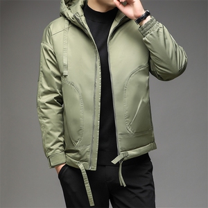 春秋冬高端冲锋衣棉服男茄克大码连帽保暖工装夹克潮服男装