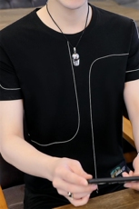 7367-P45欧洲站休闲短袖T恤男2022潮牌潮流日系衣服，男装T恤，电商D310B