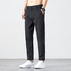 休闲裤子男士夏季薄款2026新款潮商务男裤直筒九分裤男款D989-P45，男装休闲裤，星座509