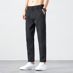 休闲裤子男士夏季薄款2026新款潮商务男裤直筒九分裤男款D989-P45图片