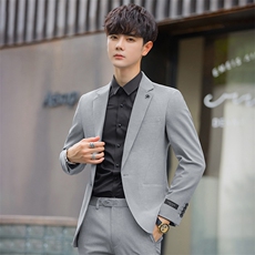 2025春秋季款男西服套装青少年韩版简约时尚休闲两件套313P230，男装西服套装，电商A355（原A415）