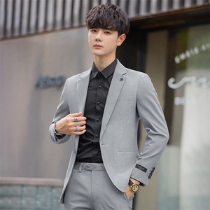2025春秋季款男西服套装青少年韩版简约时尚休闲两件套313P230图片