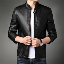 X17651秋冬新款海宁皮衣男士绵羊皮夹克立领P710，男装皮衣，电商B360