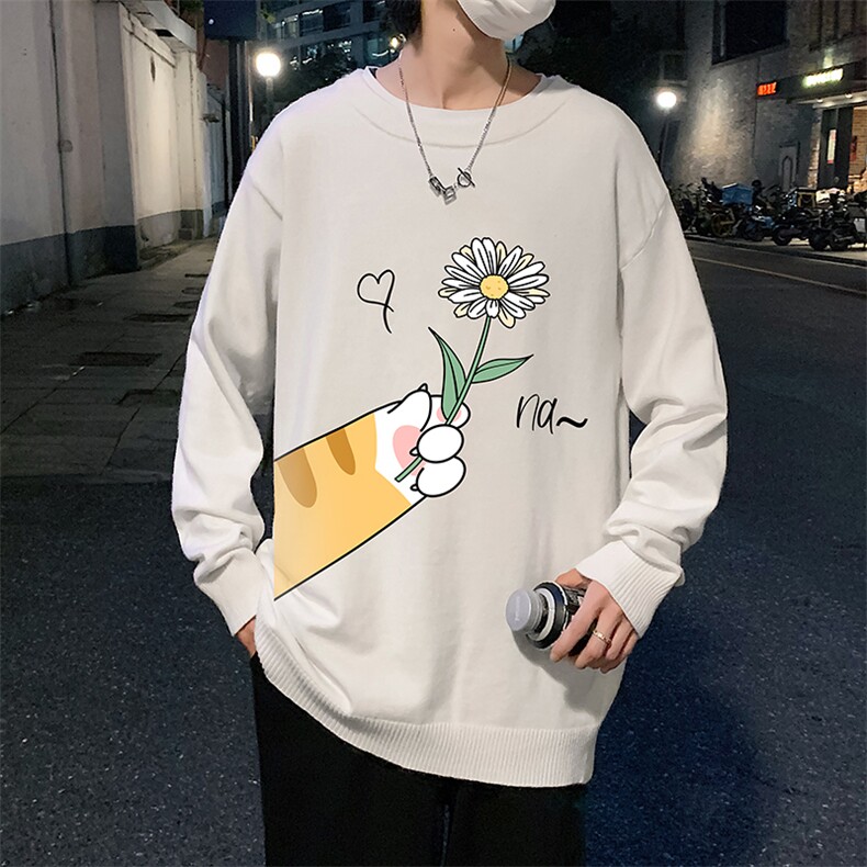 圆领毛衣男大码针织衫男毛线衣线衫 M67265-P45 加绒款-P65图片