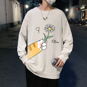 圆领毛衣男大码针织衫男毛线衣线衫 M67265-P45 加绒款-P65图片