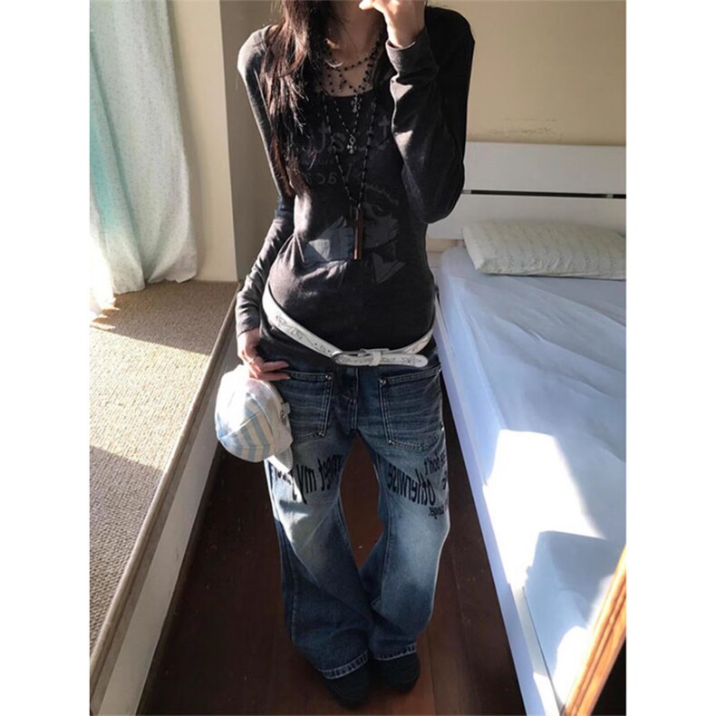 秋季款欧洲站男士印花牛仔裤男裤潮牌修身小脚休闲裤子刺绣牛仔潮,男装牛仔裤,星座506A
