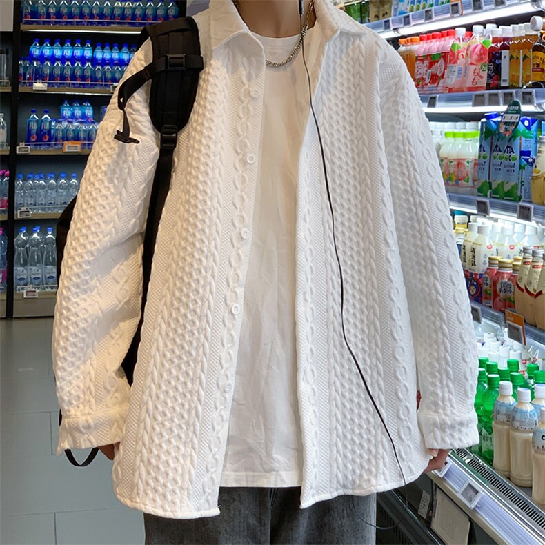 长袖衬衫春款男港风潮流M58P43,男装衬衫,星座1116-2