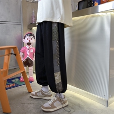 秋季休闲裤长裤炸街九分ins抽绳束脚灯芯绒裤子A125-BK910-P50，男装休闲裤，电商A071