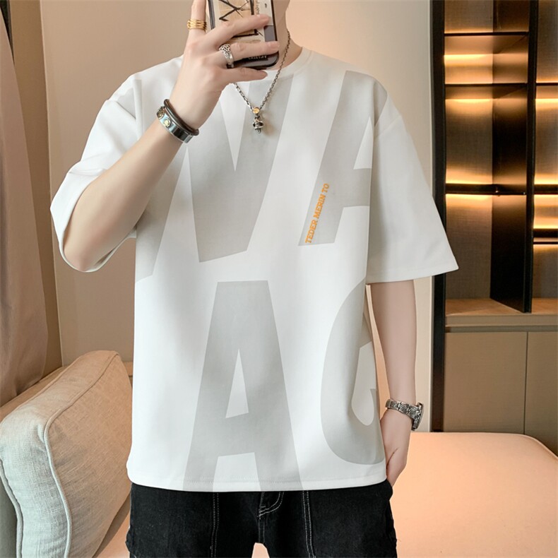 男夏季宽松休闲百搭T恤T6856小码P22大码P25,男装T恤,星座914