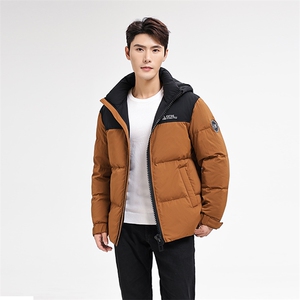 拼接撞色冬季男士羽绒服加厚潮流臂章外套青年A266-YR2505-P260图片