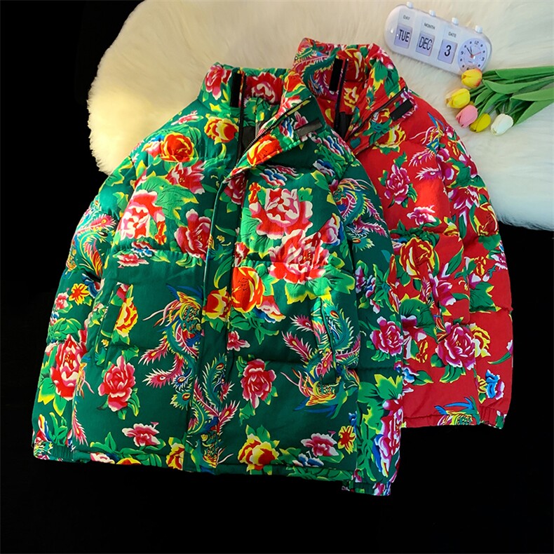MY203冬季保暖防寒棉服东北大花衣可配套装大码风汉服潮男女,男装棉衣,星座115A-1