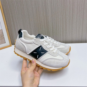 新款阿甘鞋女2024春季厚底潮流运动鞋舒适轻便休闲鞋百搭真皮女鞋图片