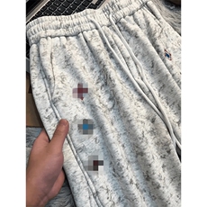春装高品质扎染刺绣工艺弯刀卫裤男重磅复古垂感休闲运动裤阔腿裤，男装休闲裤，电商A443