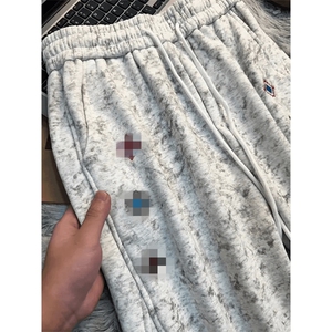 春装高品质扎染刺绣工艺弯刀卫裤男重磅复古垂感休闲运动裤阔腿裤图片