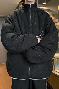 MY189/P95双面穿棉服冬季新款两面穿满天星棉衣宽松百搭加厚棉袄图片