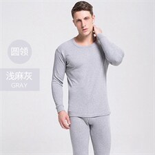 浅灰男圆领