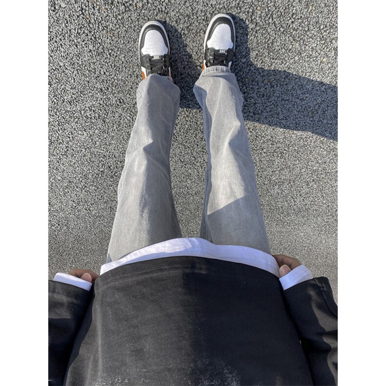 现货春款微喇复古弹力牛仔裤715-6-BK01P50（S-5XL），男装牛仔裤，星座715-6