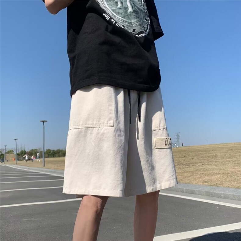 港风夏季休闲宽松舒适短裤带抽绳DK927p32,男装牛仔裤,星座1013