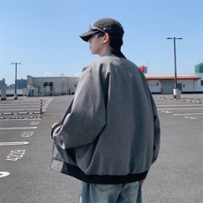美式复古立领工装夹克cleanfit高级感短宽巴恩风外套jk2553p75，男装夹克，电商D315