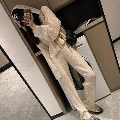 三宅压褶套装，女装职业装，XTZ style