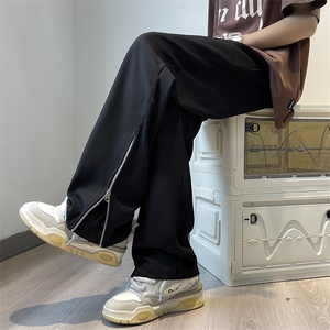 夏季薄款潮牌ins垂感直筒裤凉感休闲裤男宽松潮阔腿裤 K7199-P38图片