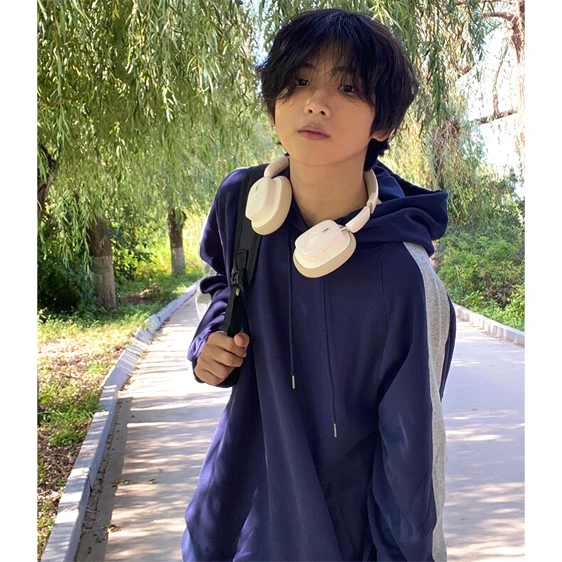 大货已出拼色百搭秋季连帽卫衣男宽松914-4-WY32-P68控88非网图图片