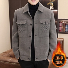 冬季新款男士加棉加厚金貂绒时尚毛呢外套，男装夹克，星座1206（原A206）