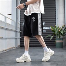 2023夏季新款男裤子宽松大码休闲裤5五分裤潮流短裤1567-P35，男装休闲裤，星座914-3