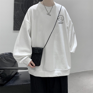 华夫格卫衣圆领卫衣男大码长袖t恤男外套 HW76072-P30加绒款-P40图片