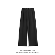 抖音品质春季新款垂坠感自带腰带宽松西裤B315-K924-特P40控78，男装西裤，电商B315