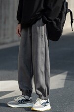 2023秋复古麂皮绒cityboy休闲裤男相机外景贴标束脚裤K23703-P50，男装休闲裤，电商A082