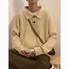 针织衫男韩版潮流POLO领帅气2023秋冬季新款ins毛衣外套MZ062-P45，男装针织衫/毛衣，星座412-3