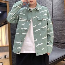 2021春秋季新日系大码男佳乐字母印花休闲运动夹克外套J977-P75，男装夹克，电商A001